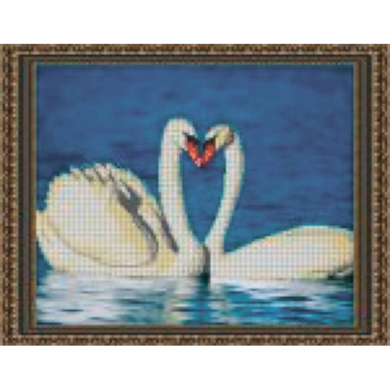 Набор для вышивания бисером «Лебеди» 38*30 см