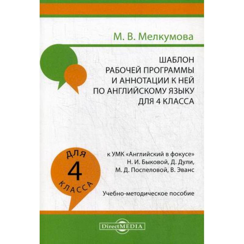 Шаблон рабочей программы и аннотации к ней по английскому языку для 4 класса Шаблон рабочей программы и аннотации к ней по английскому языку для 4 класса