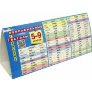 Английский язык. 5-9 классы. Настольная таблица-домик. Неправильные глаголы. ФГОС