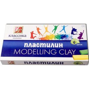 Пластилин 'Классика', 6 цветов