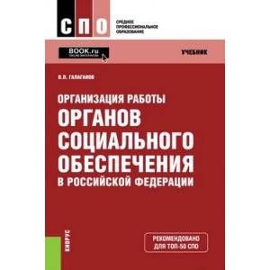 Организация работы органов социального обеспечения в Российской Федерации. Учебник Организация работы органов социального обеспечения в Российской Федерации. Учебник