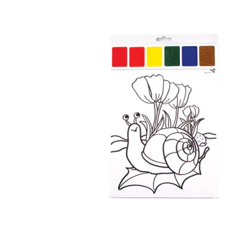 Набор д/раскр.акварелью 'Улитка на листочке'