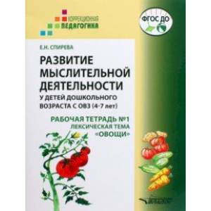 Развитие мыслительной деятельности у детей дошкольного возраста с ОВЗ (4-7 лет). Рабочая тетрадь № 1 Развитие мыслительной деятельности у детей дошкольного возраста с ОВЗ (4-7 лет). Рабочая тетрадь № 1