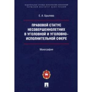 Правовой статус несовершеннолетних в уголовной и уголовно-исполнительной сфере. Монография