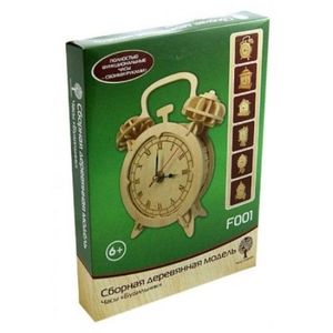 Сборная деревянная модель 'Будильник' (F001)