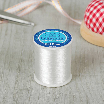 Мононить, 0,12 мм, 250 м, цвет белый, MF-04