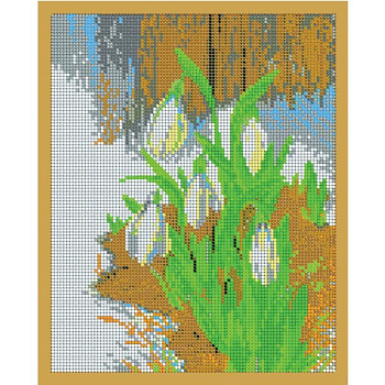 'Подснежники' 19x24см набор для вышивания чешским бисером 'Вышивочка' ВЛ-130П 'Подснежники' 19x24см набор для вышивания чешским бисером 'Вышивочка' ВЛ-130П