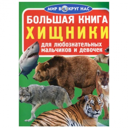 Животный и растительный мир, книга Большая книга. Хищники. Для любознательных мальчиков и девочек купить по скидке