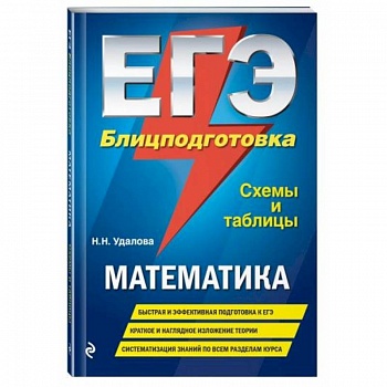 ЕГЭ. Математика. Блицподготовка (схемы и таблицы). Удалова Н.Н.