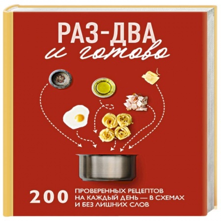 Блюда на каждый день, книга Раз-два - и готово. 200 проверенных рецептов на каждый день - в схемах и без лишних слов купить по скидке