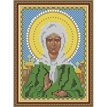 «Светлица» набор для вышивания бисером 8301М «Святая Матрона Московская» бисер Чехия 12x16см