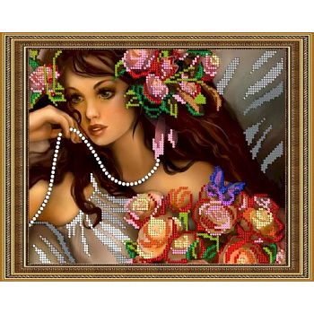 «Светлица» набор для вышивания бисером №160 «Нежная фея» бисер Чехия 24x19 см