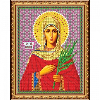 «Светлица» набор для вышивания бисером 8713 «Св.Мученица Татьяна» бисер Чехия 19x24см