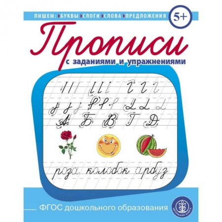 Письмо, мелкая моторика, книга Прописи с заданиями и упражнениями. Пишем буквы, слоги, слова, предложения. ФГОС ДО купить по скидке