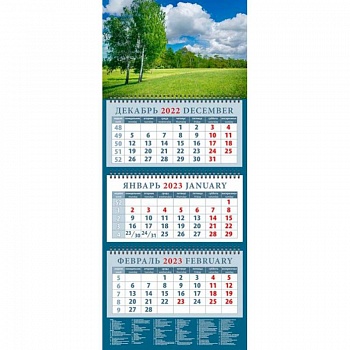 Календарь Пейзаж с березами, на 2023 год