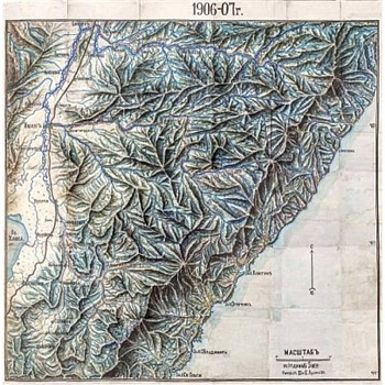 Карта. По Уссурийскому краю. Дерсу Узала