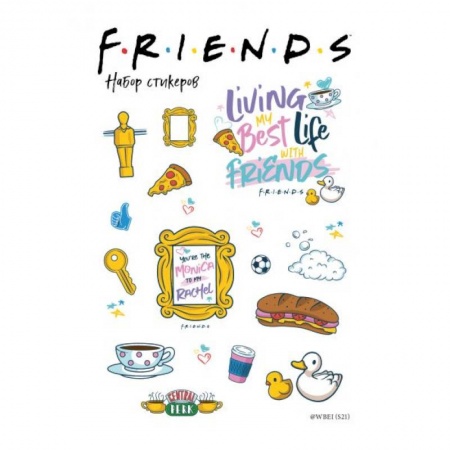 Книги для дошкольников (4-6 лет), книга Набор стикеров. Friends (формат А5, в пакете) купить по скидке